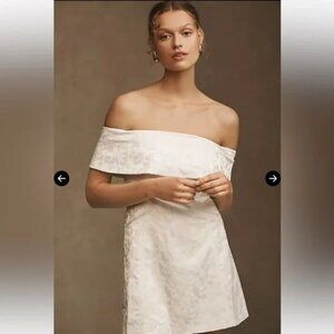 BHLDN Ingrid Stretch Jacquard Off-The-Shoulder Mini Dress - NEVER WORN